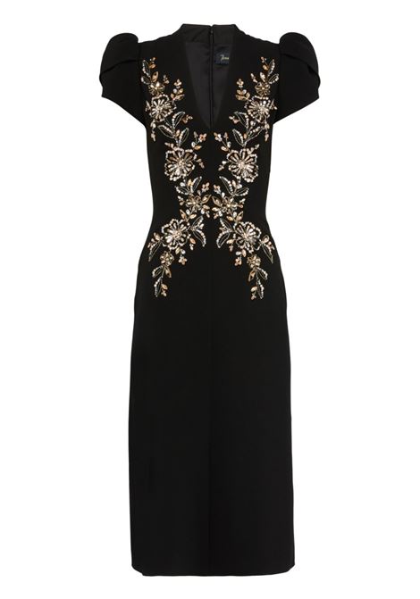 Black crystal-embellished Freya dress Jenny Packham - women